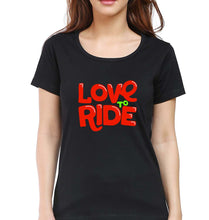 Load image into Gallery viewer, Love to Ride T-Shirt for Women-Black-Ektarfa.online
