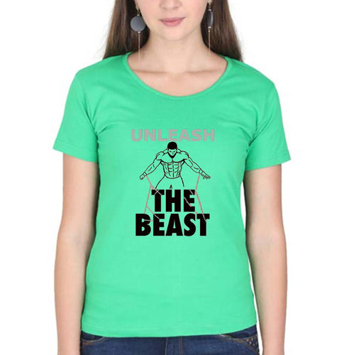 Gym Beast T-Shirt for Women-Flag Green-Ektarfa.online