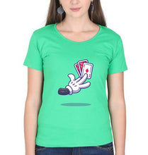 Load image into Gallery viewer, Poker T-Shirt for Women-Flag Green-Ektarfa.online
