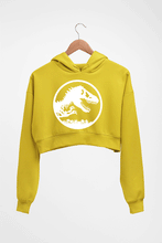 Load image into Gallery viewer, Jurassic World Crop HOODIE FOR WOMEN-Mustard Yellow-Ektarfa.online
