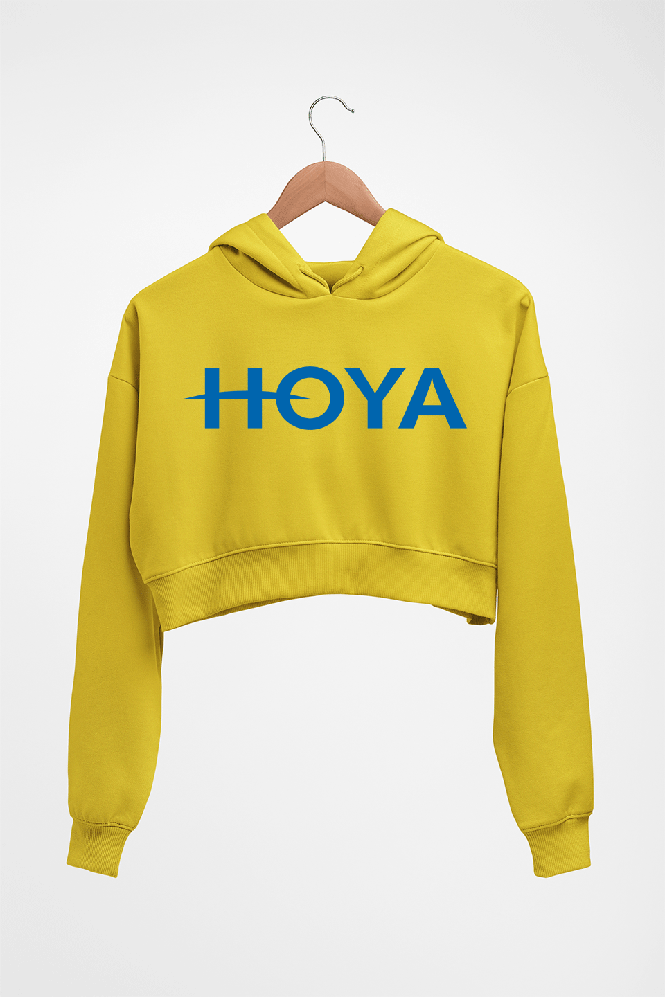 Hoya Crop HOODIE FOR WOMEN-Mustard Yellow-Ektarfa.online