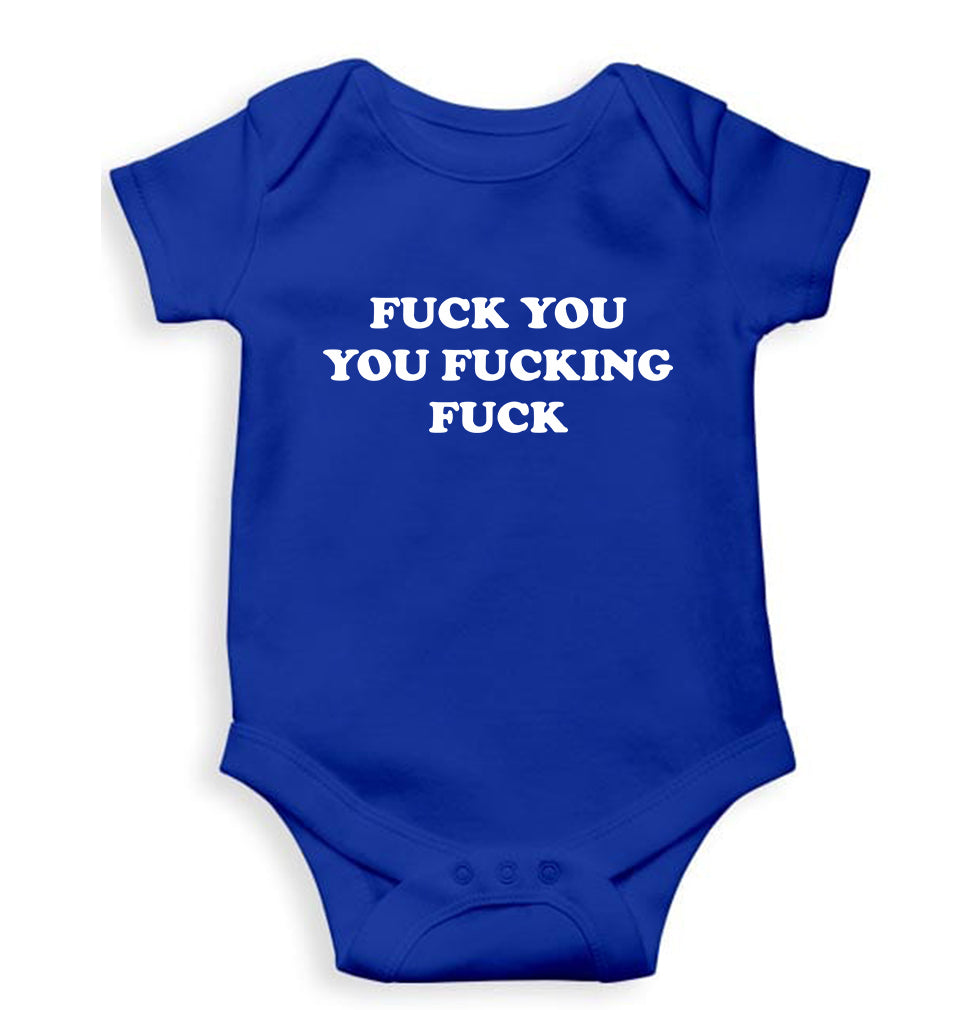 Funny Fuck Kids Romper For Baby Boy/Girl-Royal Blue-Ektarfa.online