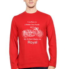 Load image into Gallery viewer, My Enfield made me Royal Full Sleeves T-Shirt for Men-Red-Ektarfa.online
