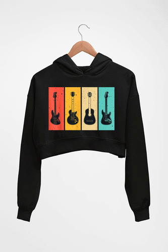 Guitar Crop HOODIE FOR WOMEN-Black-Ektarfa.online