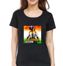 Load image into Gallery viewer, Battlegrounds Mobile India (BGMI) T-Shirt for Women-Black-Ektarfa.online
