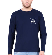 Load image into Gallery viewer, Alan Walker Logo Full Sleeves T-Shirt for Men-Navy Blue-Ektarfa.online
