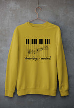 Load image into Gallery viewer, Piano Unisex Sweatshirt for Men/Women-Mustard Yellow-Ektarfa.online
