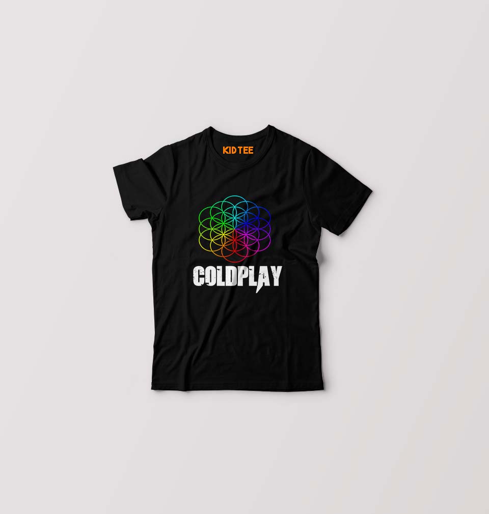 Coldplay Kids T-Shirt for Boy/Girl-Black-Ektarfa.online
