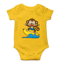 Load image into Gallery viewer, Monkey Banana Kids Romper For Baby Boy/Girl-0-5 Months(18 Inches)-Yellow-Ektarfa.online
