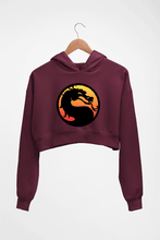 Load image into Gallery viewer, Mortal Kombat Crop HOODIE FOR WOMEN-Maroon-Ektarfa.online
