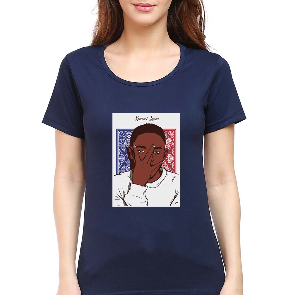 Kendrick Lamar T-Shirt for Women-Navy Blue-Ektarfa.online