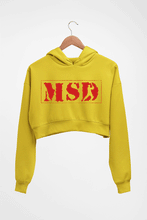 Load image into Gallery viewer, MS Dhoni (MSD) Crop HOODIE FOR WOMEN-Mustard yellow-Ektarfa.online

