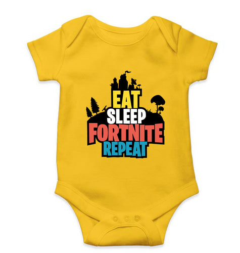 Fortnite Kids Romper For Baby Boy/Girl-Yellow-Ektarfa.online