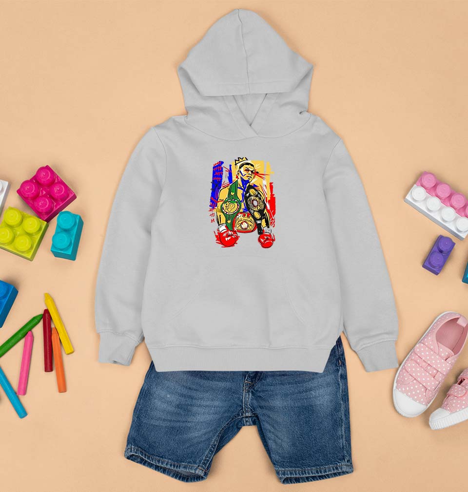 Mike Tyson Kids Hoodie for Boy/Girl-Grey-Ektarfa.online
