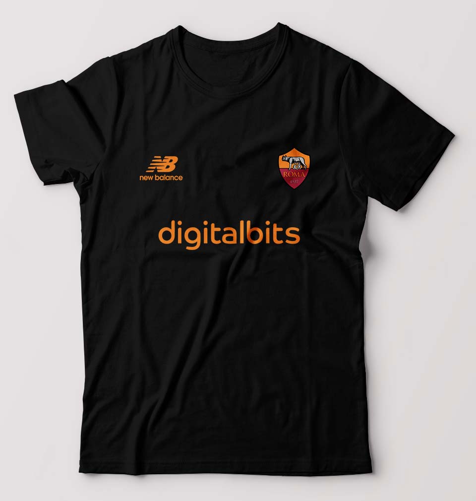 A.S. Roma 2021-22 T-Shirt for Men-Black-Ektarfa.online