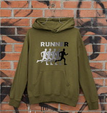 Load image into Gallery viewer, Runner Running Unisex Hoodie for Men/Women-Olive Green-Ektarfa.online
