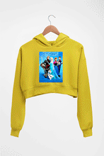 Load image into Gallery viewer, Frozen Crop HOODIE FOR WOMEN-Mustard yellow-Ektarfa.online
