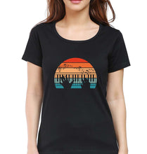 Load image into Gallery viewer, Piano T-Shirt for Women-Black-Ektarfa.online

