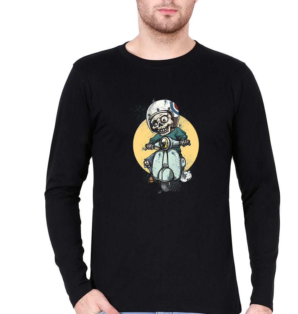 Skull Full Sleeves T-Shirt for Men-Black-Ektarfa.online