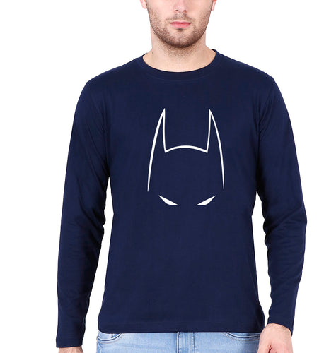 Batman Superhero Full Sleeves T-Shirt for Men-Navy Blue-Ektarfa.online