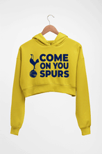 Load image into Gallery viewer, Tottenham Hotspur (Spurs) Crop HOODIE FOR WOMEN-Mustard Yellow-Ektarfa.online
