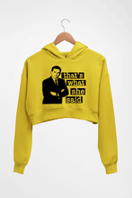 Load image into Gallery viewer, Michael Scott That&#39;s What She Said Crop HOODIE FOR WOMEN-Mustard yellow-Ektarfa.online
