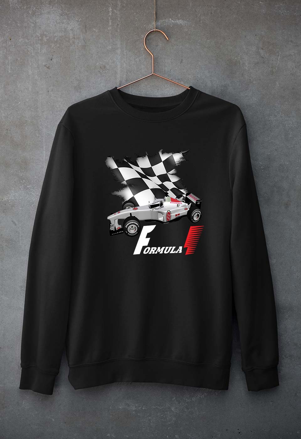 Formula 1(F1) Unisex Sweatshirt for Men/Women-S(40 Inches)-Black-Ektarfa.online