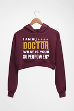 Load image into Gallery viewer, Doctor Crop HOODIE FOR WOMEN-Maroon-Ektarfa.online
