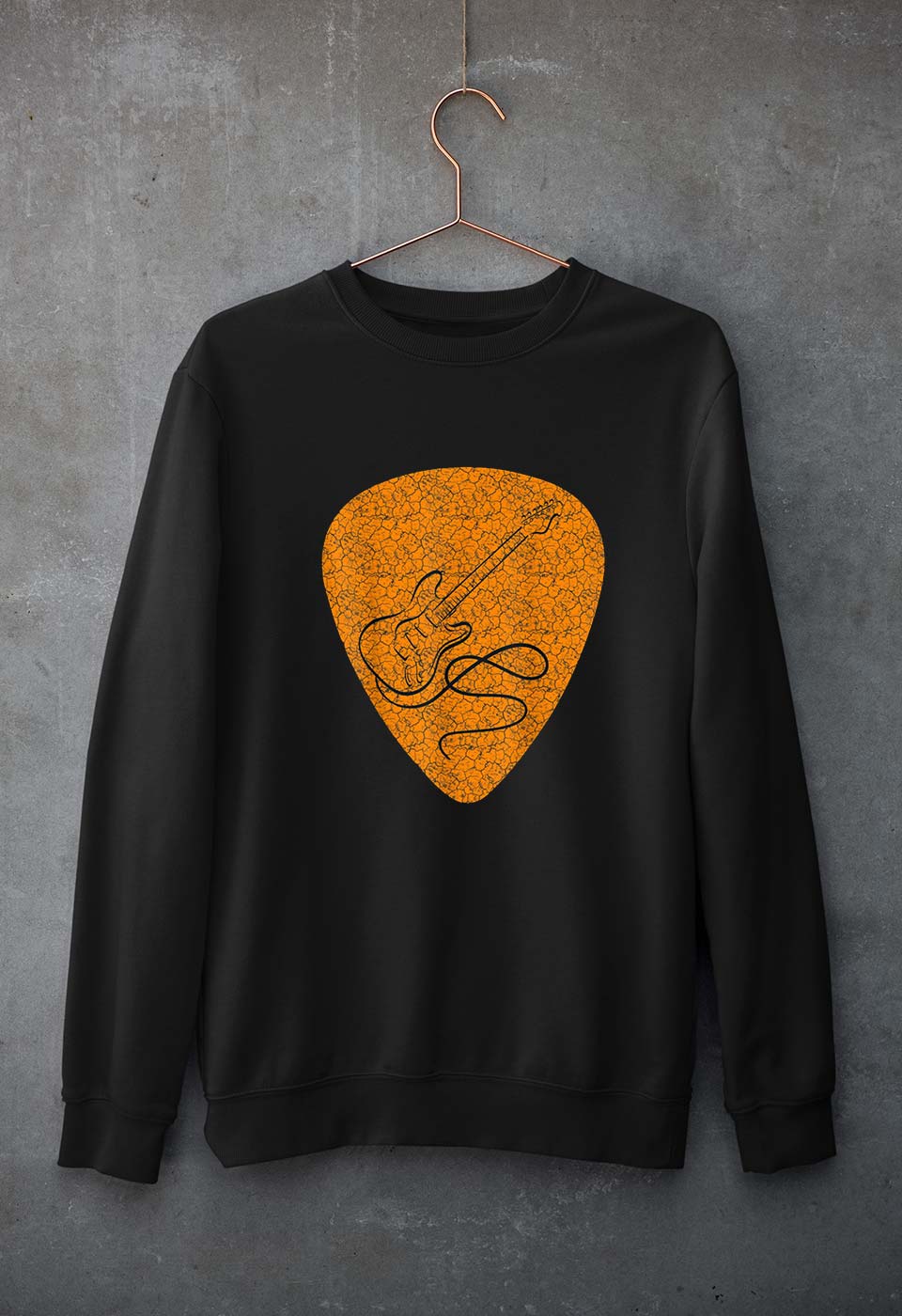 Guitar Unisex Sweatshirt for Men/Women-Black-Ektarfa.online