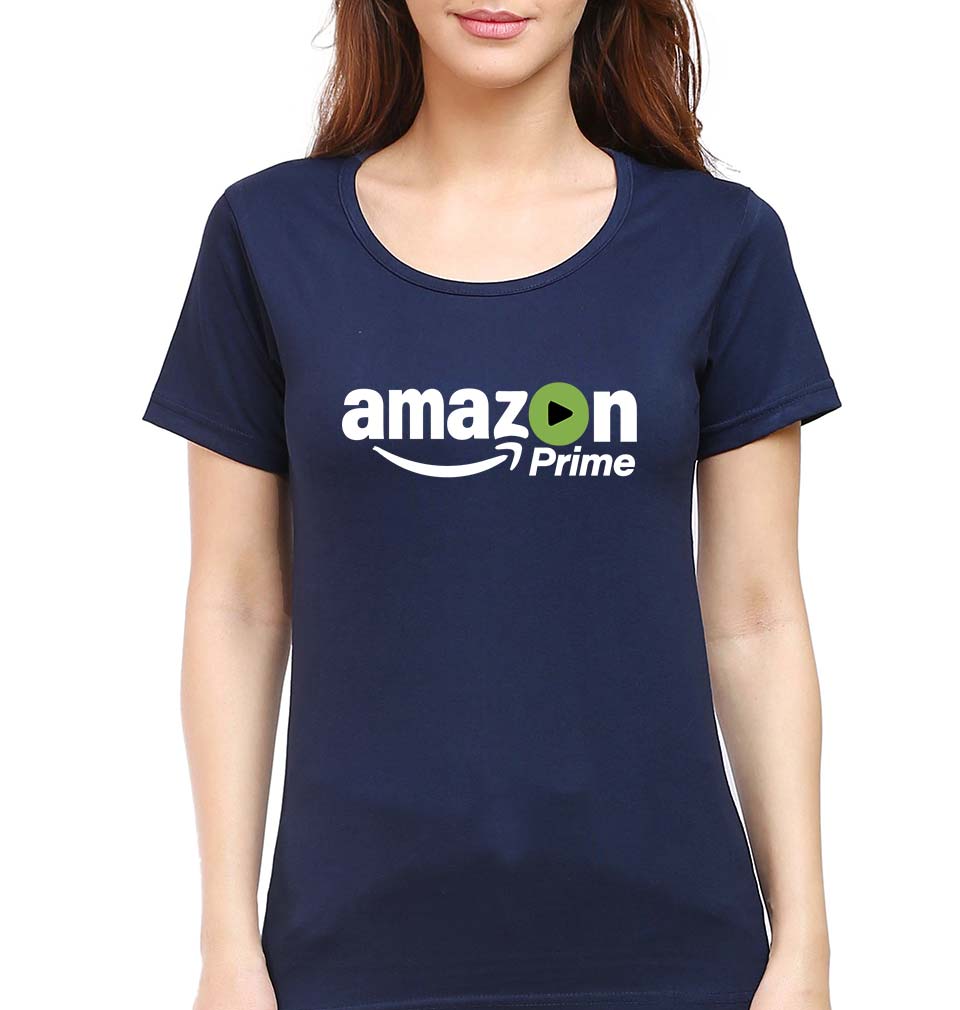 Amazon Prime T-Shirt for Women-Navy Blue-Ektarfa.online