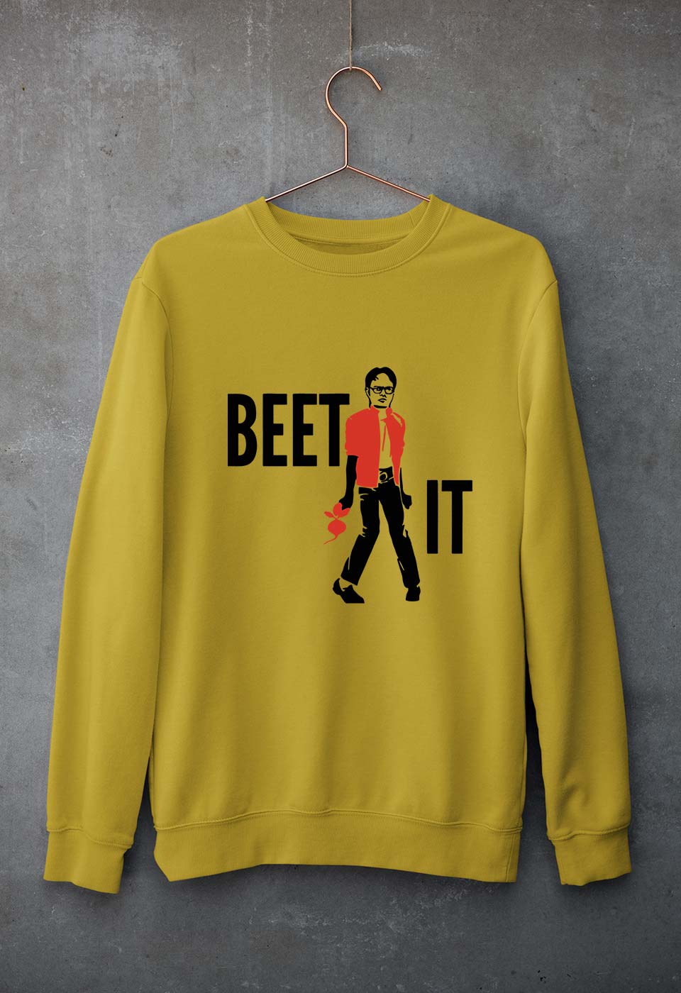 Dwight Schrute Unisex Sweatshirt for Men/Women-Mustard Yellow-Ektarfa.online