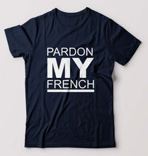 Load image into Gallery viewer, Pardon My French T-Shirt for Men-Navy Blue-Ektarfa.online
