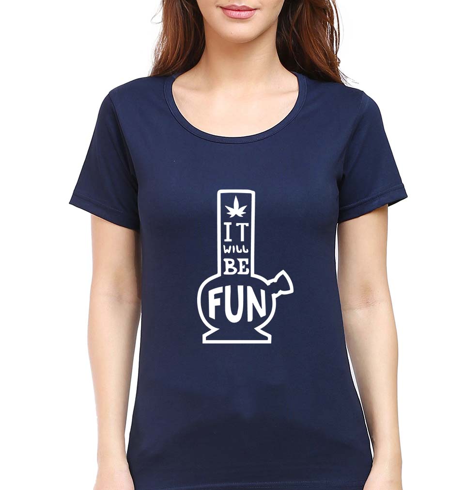 Bong T-Shirt for Women-Navy Blue-Ektarfa.online