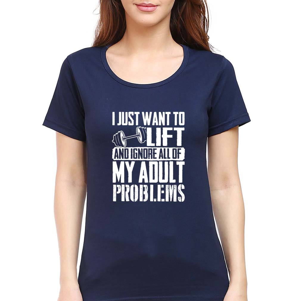 Gym T-Shirt for Women-Navy Blue-Ektarfa.online