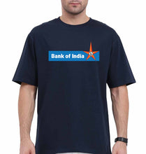 Load image into Gallery viewer, Bank of India Oversized T-Shirt for Men-Navy Blue-Ektarfa.online

