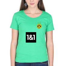 Load image into Gallery viewer, Borussia Dortmund 2021-22 T-Shirt for Women-Flag Green-Ektarfa.online
