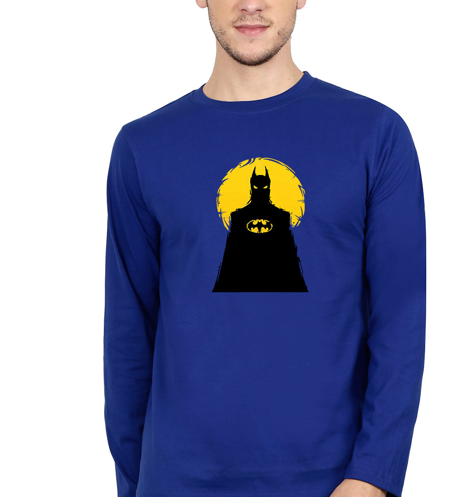 Batman Superhero Full Sleeves T-Shirt for Men-Royal Blue-Ektarfa.online