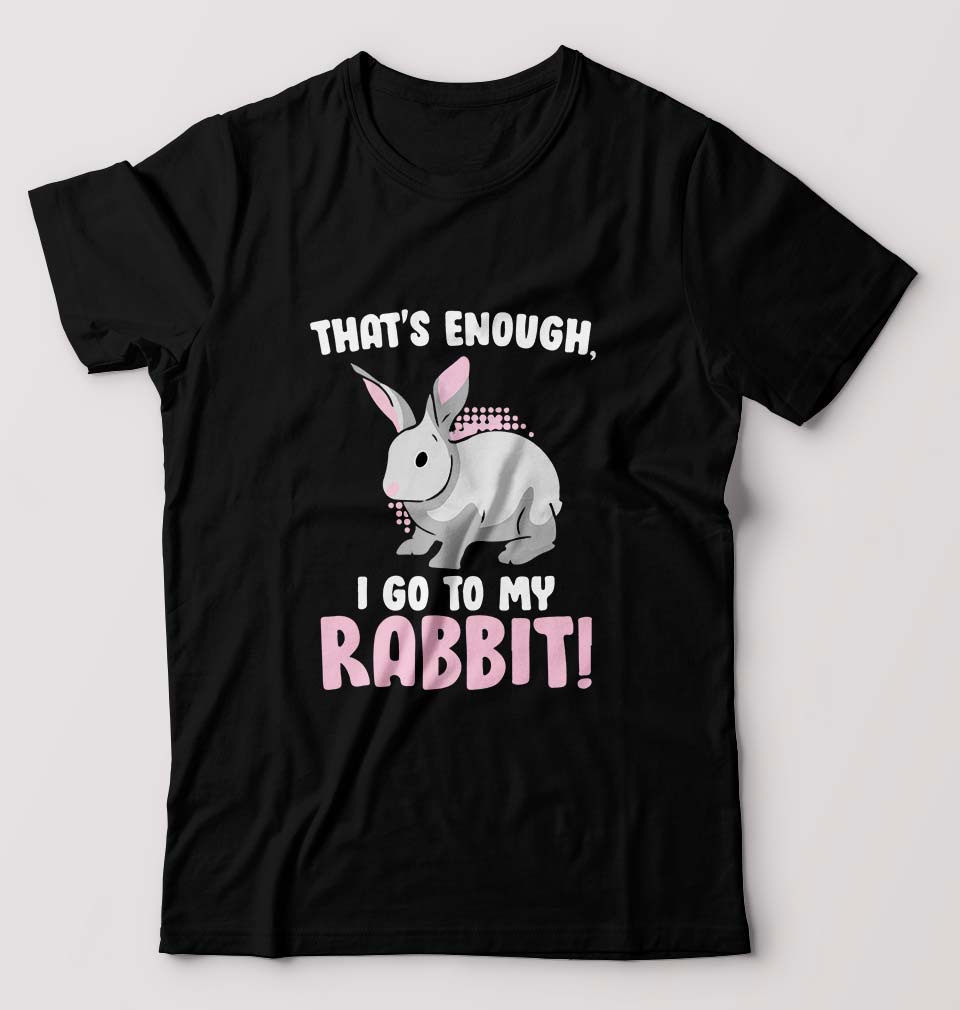 Rabbit Bunny T-Shirt for Men-Black-Ektarfa.online