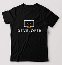Load image into Gallery viewer, Developer T-Shirt for Men-Black-Ektarfa.online
