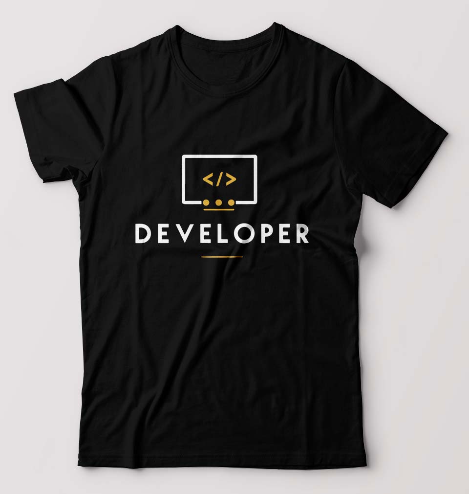 Developer T-Shirt for Men-Black-Ektarfa.online