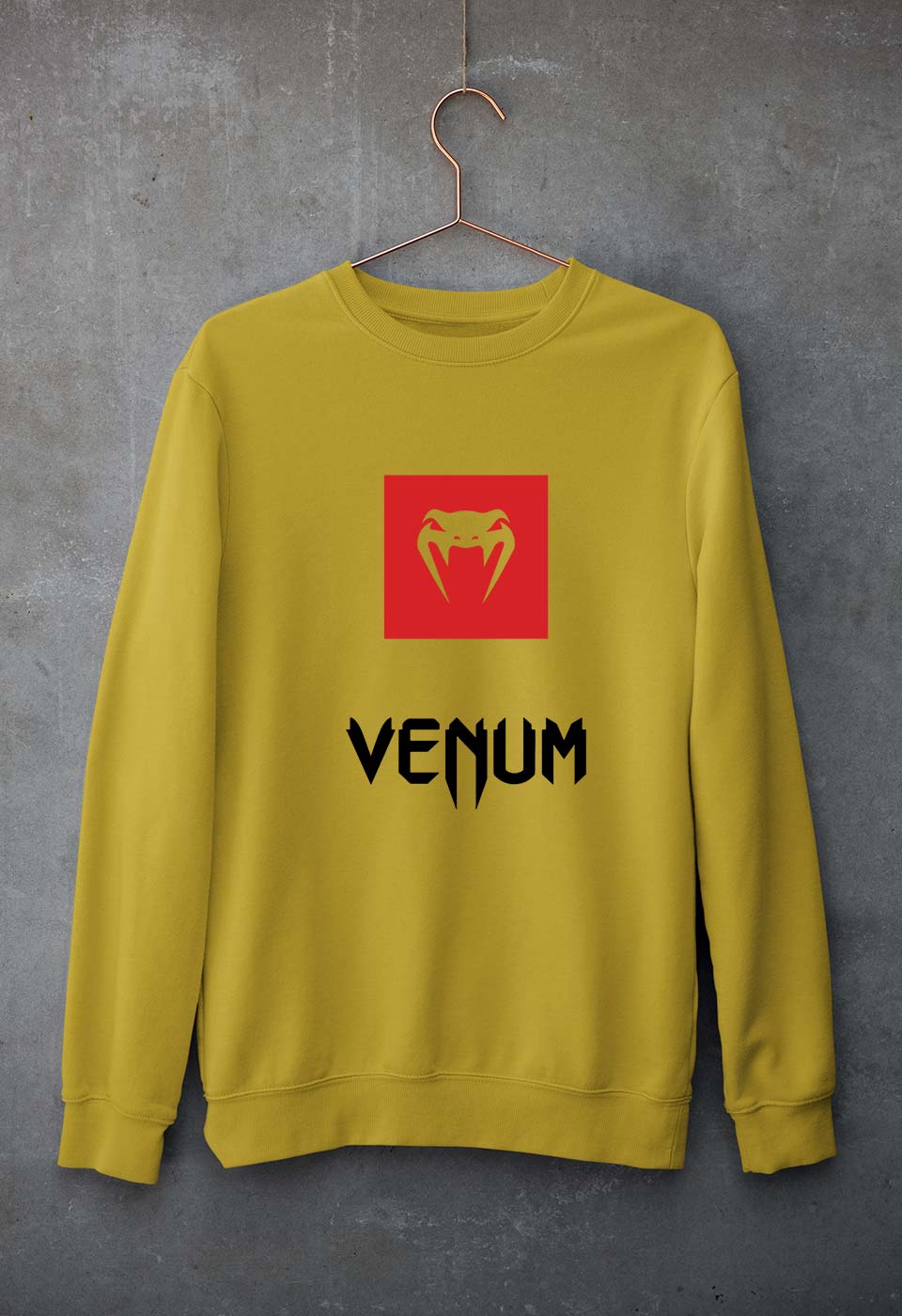 UFC Venum Unisex Sweatshirt for Men/Women-Mustard Yellow-Ektarfa.online