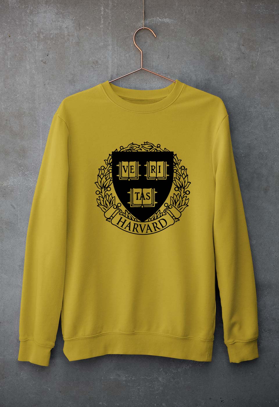 Harvard Unisex Sweatshirt for Men/Women-Mustard Yellow-Ektarfa.online