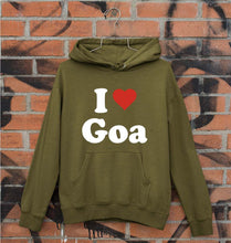 Load image into Gallery viewer, I Love Goa Unisex Hoodie for Men/Women-Olive Green-Ektarfa.online
