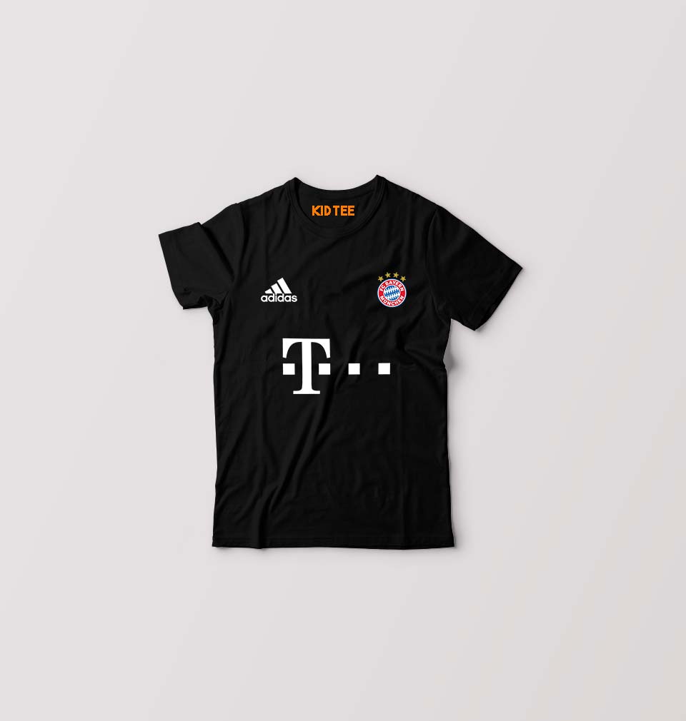 FC Bayern Munich 2021-22 Kids T-Shirt for Boy/Girl-Black-Ektarfa.online