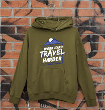 Load image into Gallery viewer, Travel Harder Unisex Hoodie for Men/Women-Olive Green-Ektarfa.online
