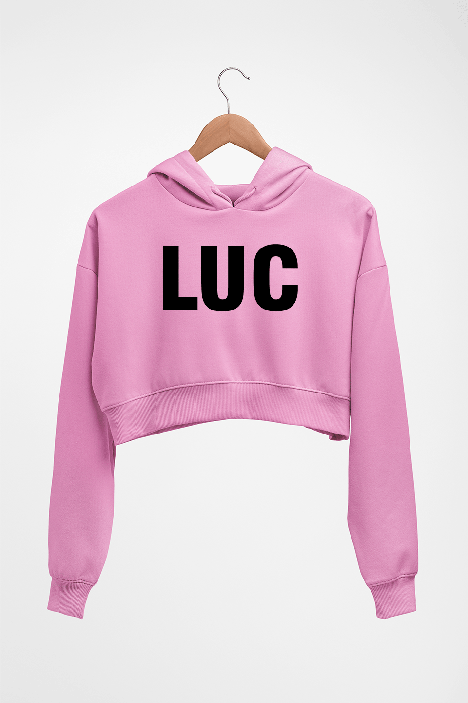 LUC Crop HOODIE FOR WOMEN-Light Baby Pink-Ektarfa.online