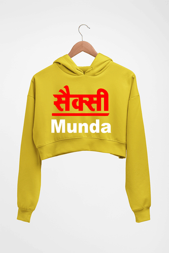 Sexy Munda Crop HOODIE FOR WOMEN-Mustard Yellow-Ektarfa.online