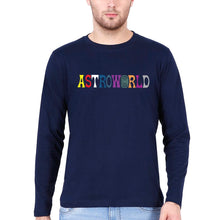Load image into Gallery viewer, Astroworld Travis Scott Full Sleeves T-Shirt for Men-Navy Blue-Ektarfa.online
