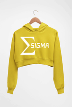 Load image into Gallery viewer, Sigma Crop HOODIE FOR WOMEN-Mustard Yellow-Ektarfa.online
