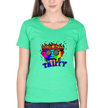 Load image into Gallery viewer, Trippy T-Shirt for Women-Flag Green-Ektarfa.online
